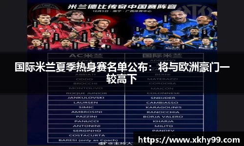 国际米兰夏季热身赛名单公布：将与欧洲豪门一较高下