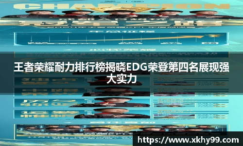 王者荣耀耐力排行榜揭晓EDG荣登第四名展现强大实力